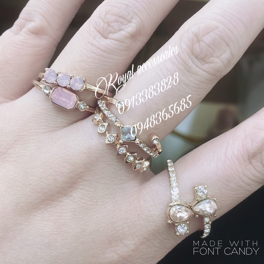 Set Nhẫn mạ vàng H&M