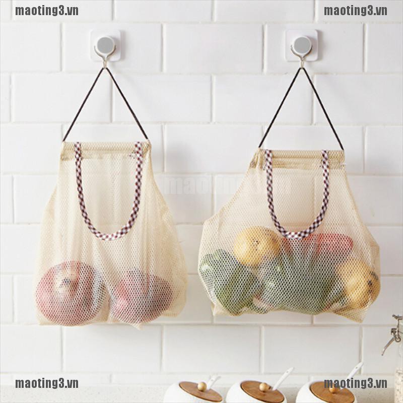 Túi lưới đựng tỏi/hành/khoai tây/gừng tiện dụng cho phòng bếp