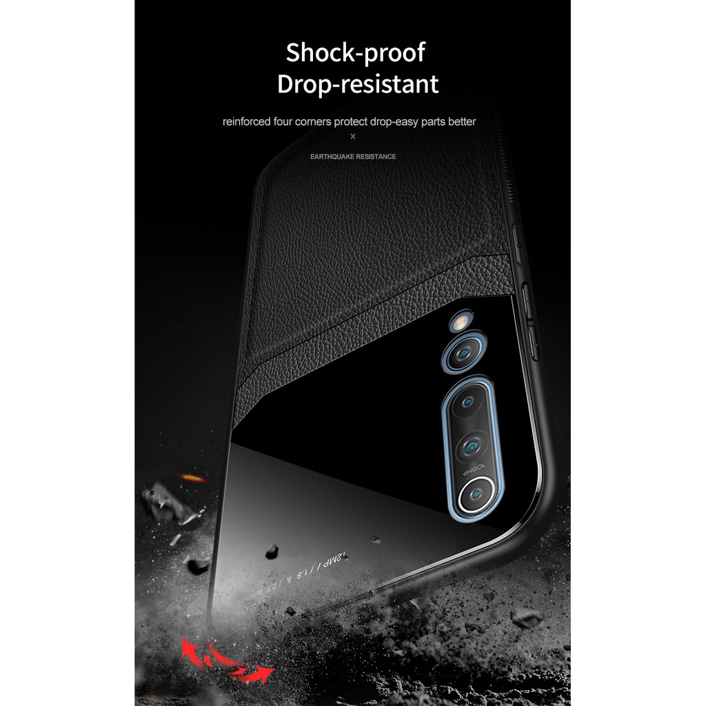 Ốp điện thoại bằng da bảo vệ camera kiểu doanh nhân cho Xiaomi Mi 10 Pro 5G 8 9 CC9 Pro Max 2