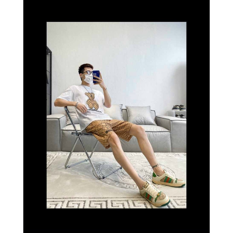 Bộ Thun Lạnh Nam In Gấu Chất Cotton Mềm Mát Form Rộng Mặc Nhà Đi Chơi Thoải Mái [NEW UNISEX]