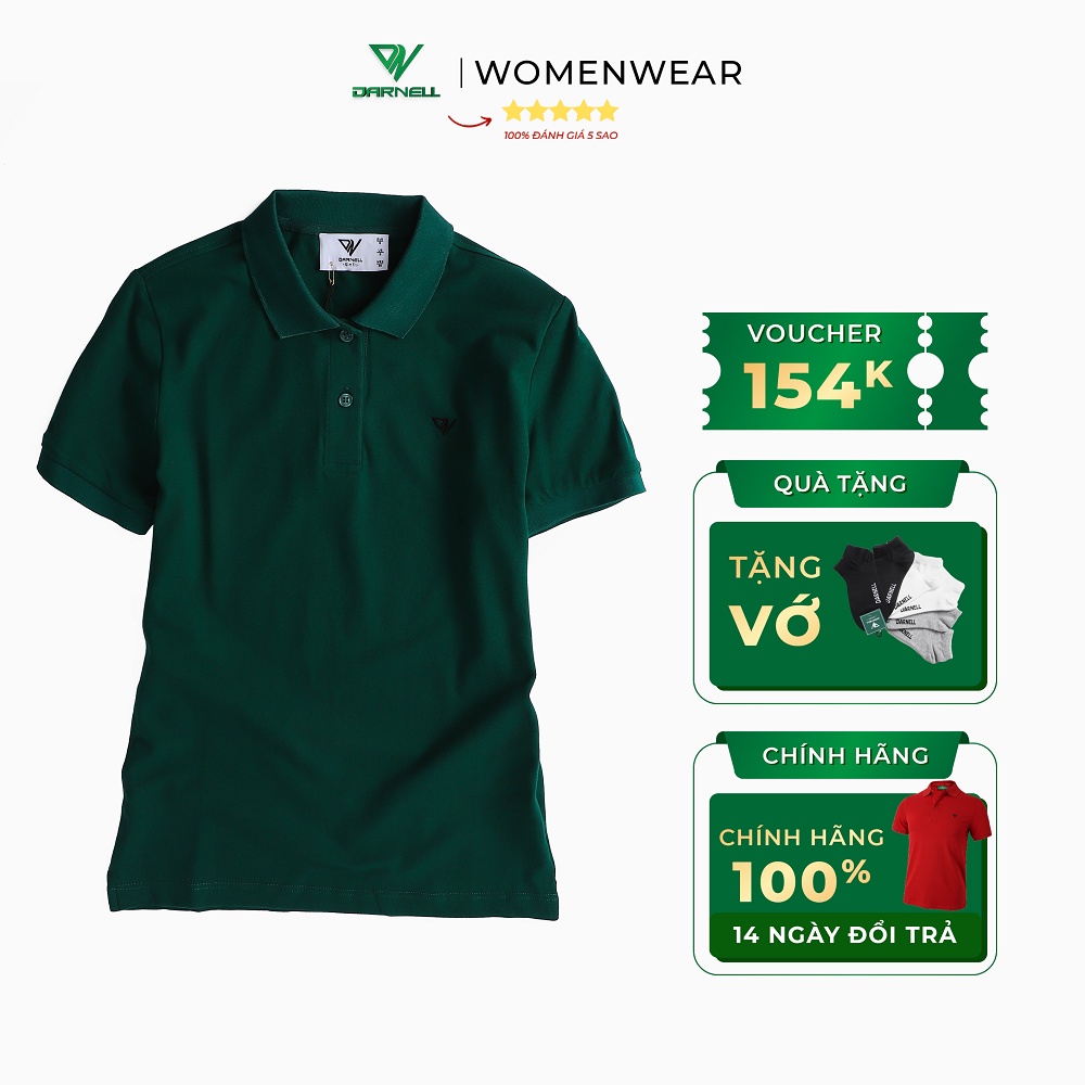Áo thun polo nữ DARNELL, áo thun có cổ ngắn tay chất cotton thông thoáng bền đẹp DN2023