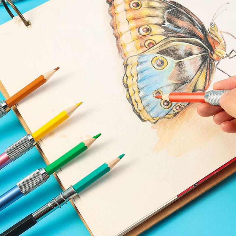 1 Chiếc Giá Đỡ Bút Chì Hai Đầu Bằng Kim Loại Có Thể Điều Chỉnh