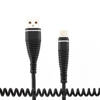 [Cáp sạc] USB-C Type C Cable Coiled Spring Type-C Data Sync Charging Cable