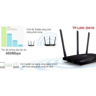 Modem Wifi - Bộ Phát Wifi 3 râu TPlink WR2041N Xuyên Tường chuẩn 450 Mbps - Hàng Thanh Lý 95%