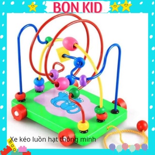 Đồ chơi gỗ Luồn hạt mê cung bằng gỗ phát triển vận động tinh cho bé