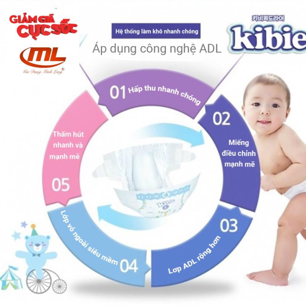 [Sỉ/Lẻ ] Túi 3 chiếc Bỉm Kibie Hàn Quốc Quần M3 Dán S3 Tiện lợi