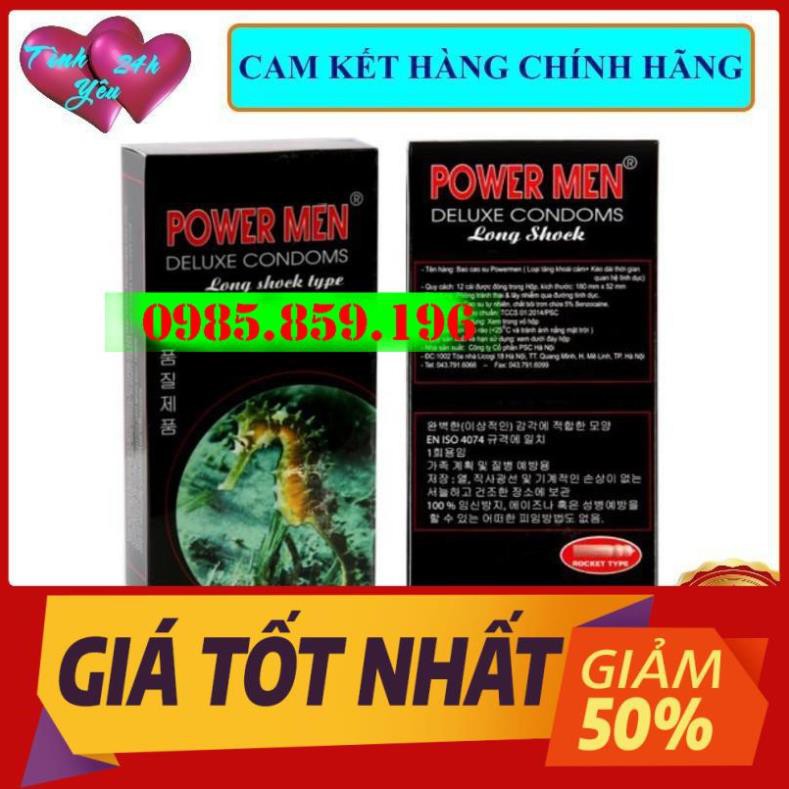 💗[FREESHIP]💗💗💗 [CHÍNH HÃNG] Bao cao su POWER MEN cá ngựa - gân, gai, kéo dài thời gian quan hệ ☀️☀️☀️ GIÁ RẺ