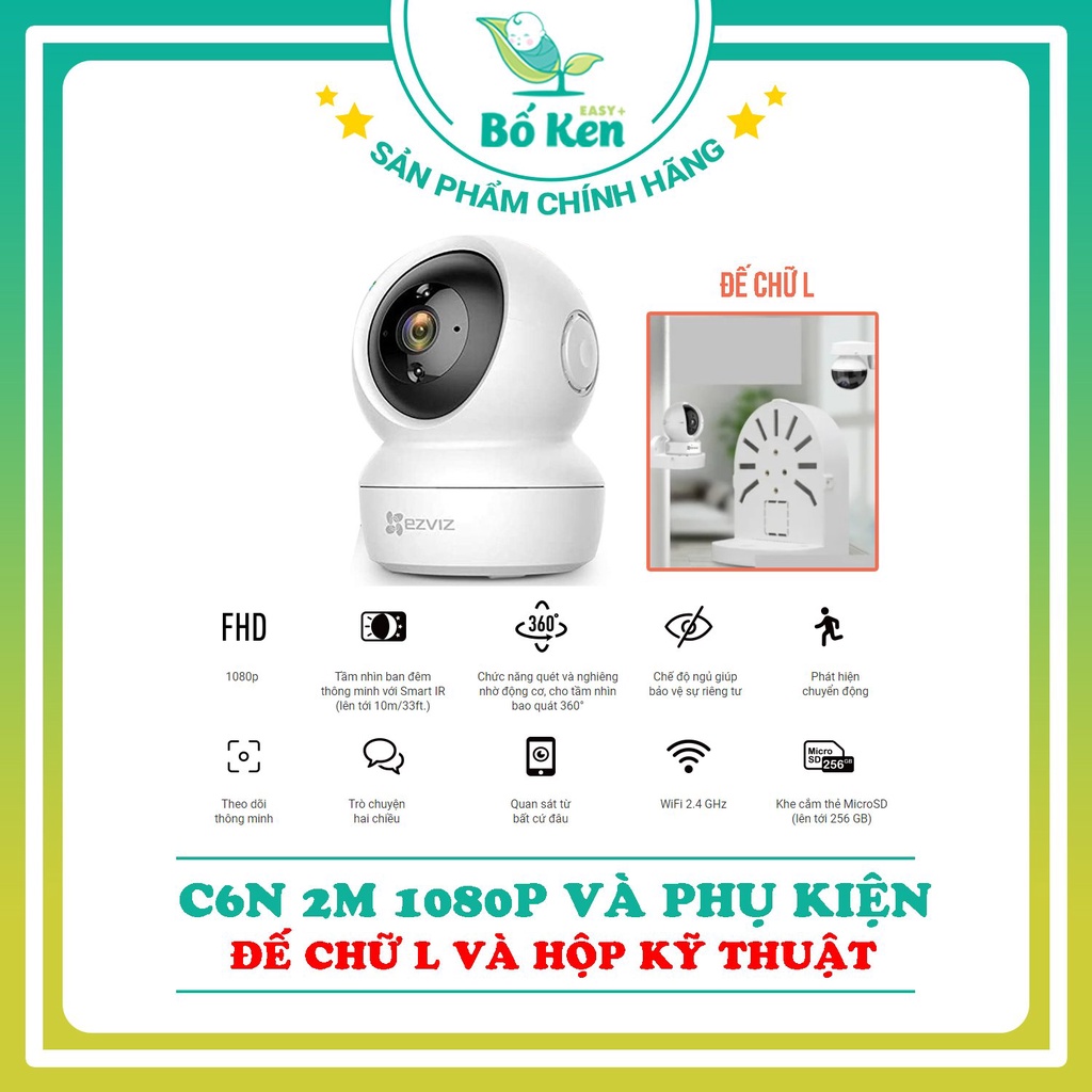 CAMERA WIFI THEO DÕI EZVIZ C6N XOAY 340 ĐỘ [100% HÀNG CHÍNH HÃNG]
