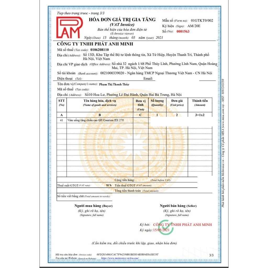 Viên uống hỗ trợ tăng chiều cao GH Creation EX 270 viên Nhật bản