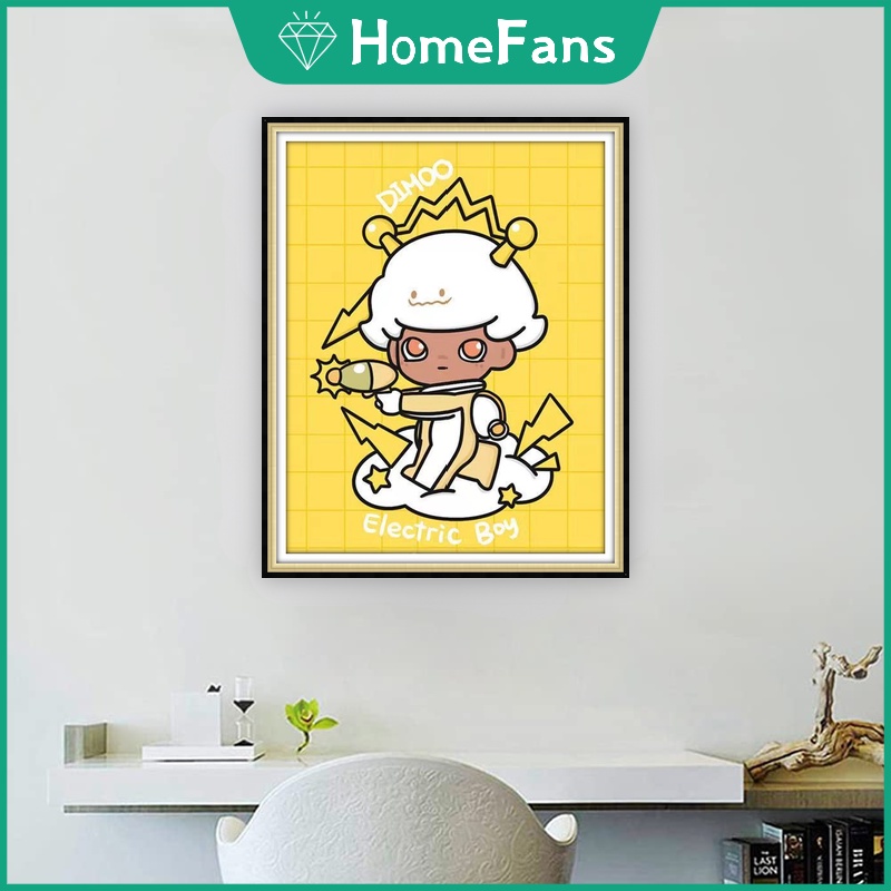 Bộ Tranh Đính Đá 5D Tự Làm 30x40cm / 40x50cm Hình Dễ Thương Trang Trí Nhà Cửa