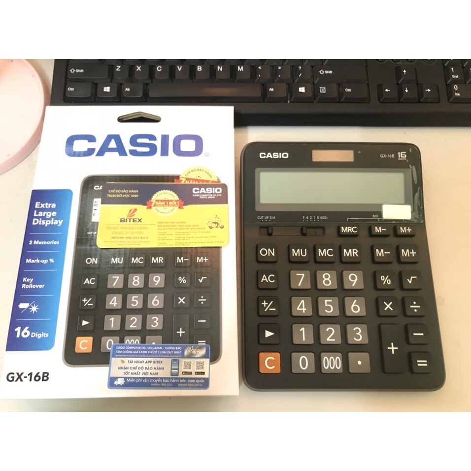 MÁY TÍNH CASIO GX-16B ( 16 SỐ) BÀN PHÍM SIÊU TO