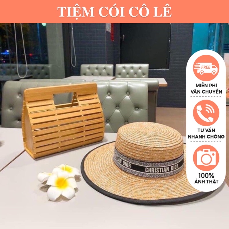 Túi tre dáng búp đi biển chụp ảnh size 24cm giỏ phụ kiện decor chụp ảnh - Tiệm Cói Cô Lê
