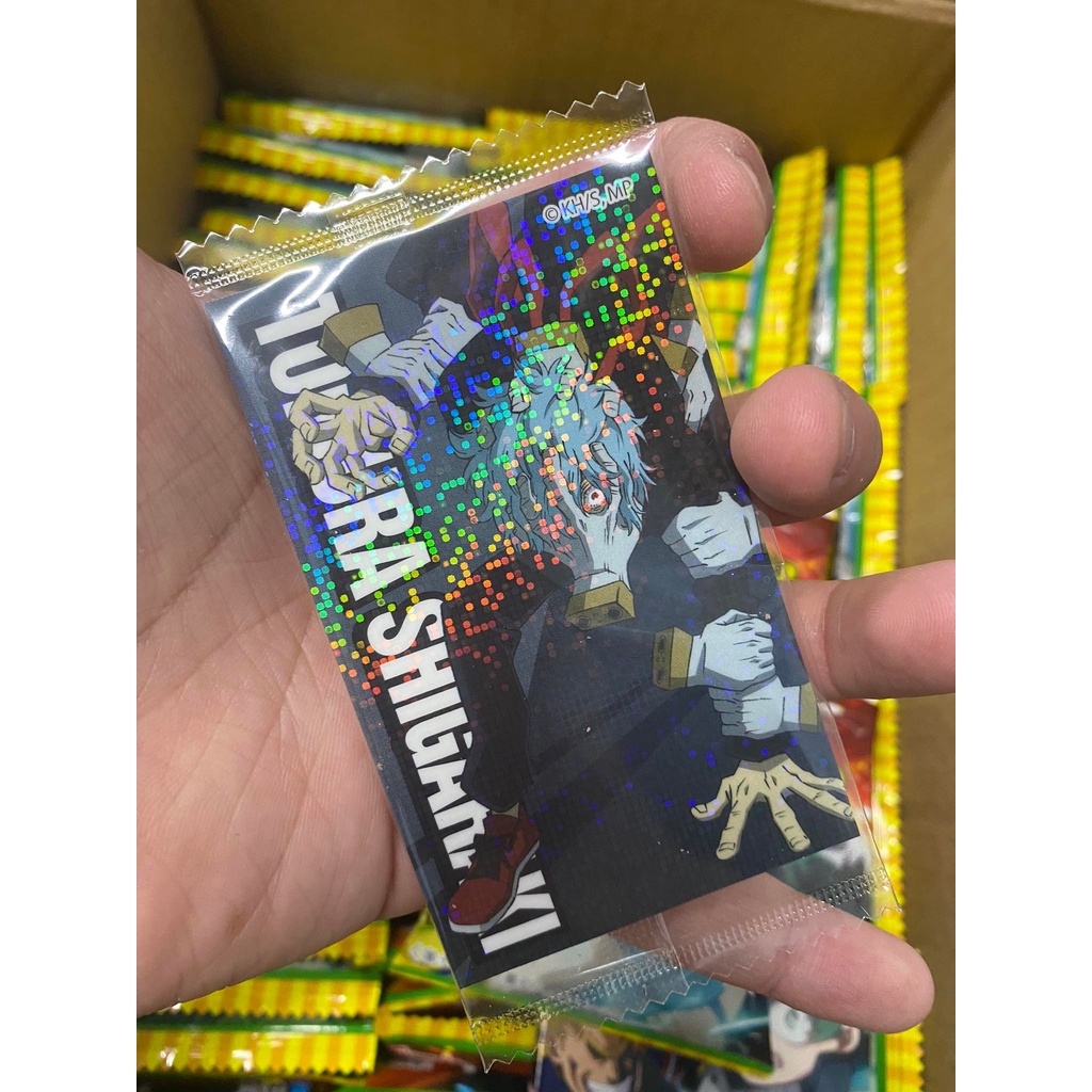 Có sẵn Bọc Pack thẻ nhân phẩm My hero Academia - MHA - wafer - Từ Nhật Bản - HSD 12/2022