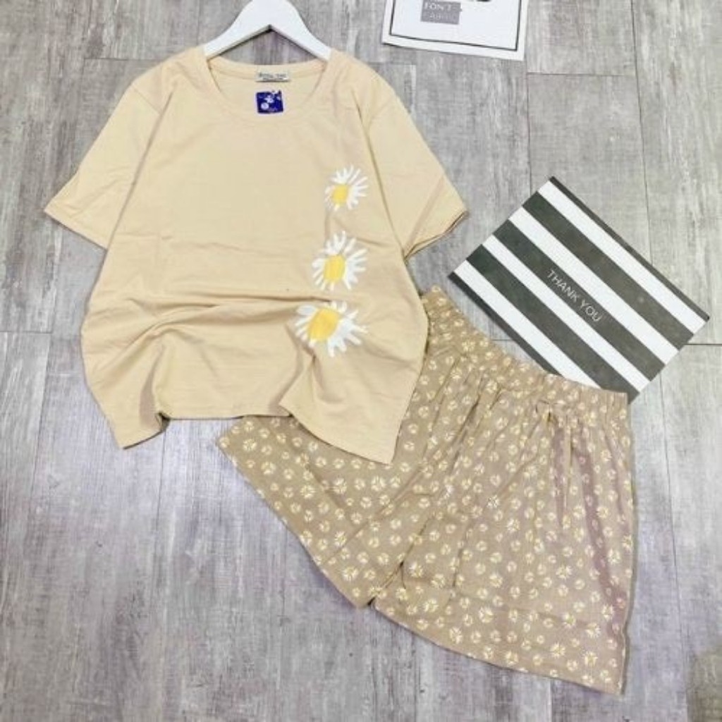 Đồ bigsize nữ ESHOP mặc nhà thể thao dễ thương quần đùi thun cotton đẹp mùa hè ngủ đi chơi ngủ cute trung niên BD07