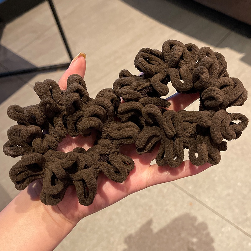 Dây buộc tóc vải lông thiết kế đơn giản thời trang cho nữ