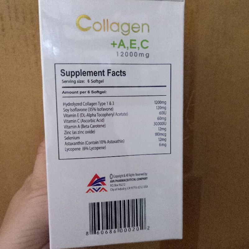 Viên uống Collagen AEC Ahlozen Gold 12000mg