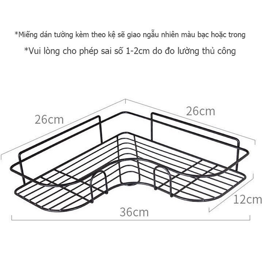 Kệ góc nhà tắm - Kệ dán tường để đồ nhà tắm siêu chắc chắn (Kèm 2 miếng dán đôi) - Been Decor