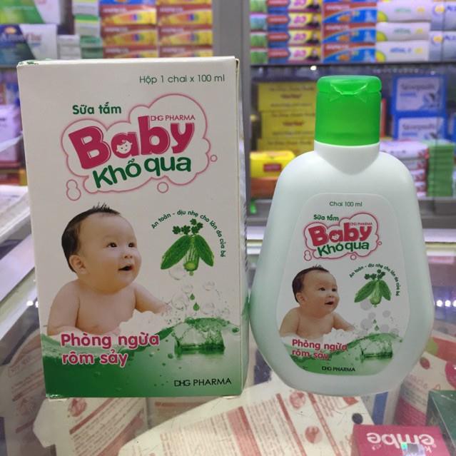 Sữa tắm BABY KHỔ QUA – Giúp ngăn ngừa rôm sảy, diệt khuẩn, bệnh về da, giúp bé có làn da mát, mềm mại