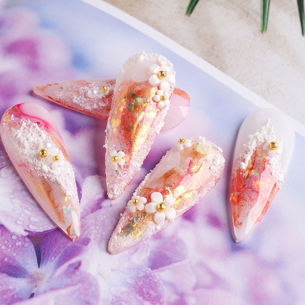 [Hàng mới về] Hộp phụ kiện hoa trang trí móng tay nhiều màu đáng yêu