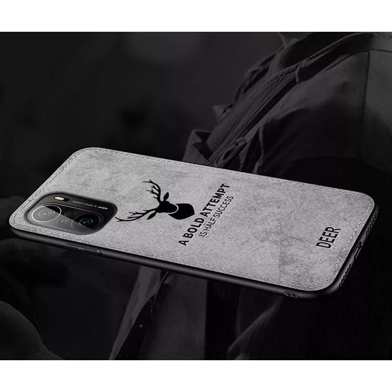 Ốp lưng Redmi K40 / K40 Pro / Poco F3 / K50 / K50 Pro / K50 Ultra / K60 / K60 Pro vải hình hươu nai thời trang cao cấp