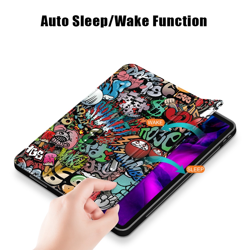 Ốp máy tính bảng có giá đỡ bút chì cho Pad Pro 2021 11 12.9 inch Pad Pro 2020 2018