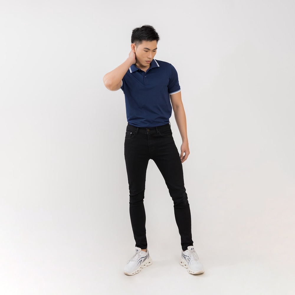 áo thun polo nam trơn chất vải cá sấu lacoste form rộng màu xanh đen, áo phông có cổ unisex hàng hiệu chính hãng otherst