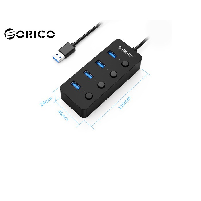 Hub USB 3.0 Orico 4 Cổng W9PH4 - Hàng Chính Hãng