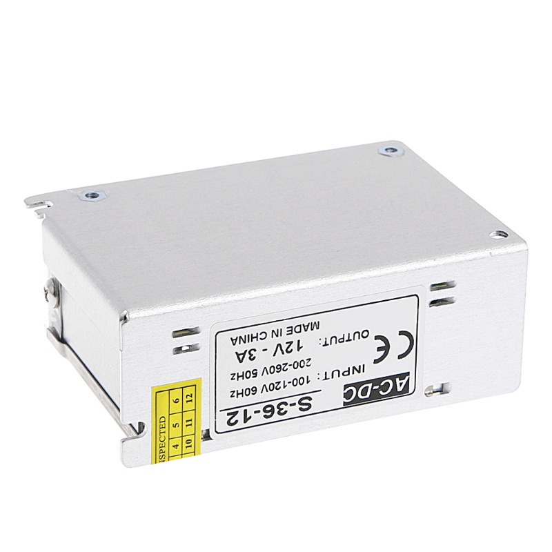 Bộ Chuyển Đổi Nguồn Điện AC 100-260V Sang DC 12V 3A 36W Cho Dây Đèn LED