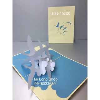 Chim Bồ Câu ( Bird )- Thiệp 3D
