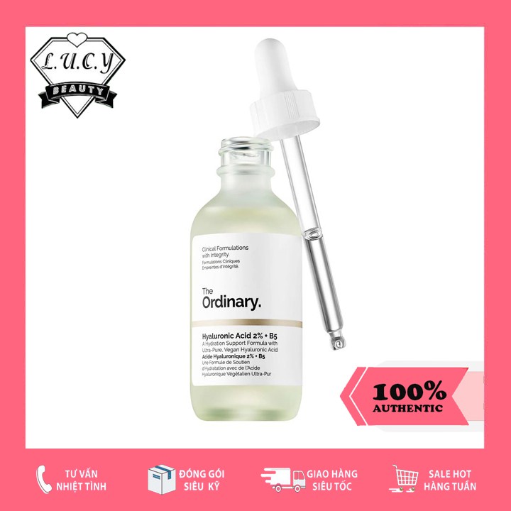 Hàng Canada- Tinh chất The Ordinary Hyaluronic Acid HA 2% + B5 cấp nước, sáng mịn da