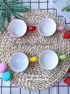 Bát sứ gáo nước chấm bi ADKN
