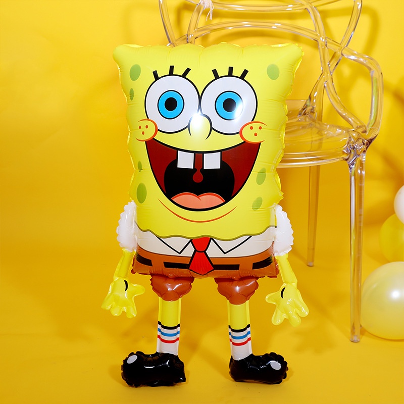 Bong Bóng Nhôm Hình SpongeBob SquarePants and Pieta Trang Trí Tiệc Sinh Nhật Cho Bé