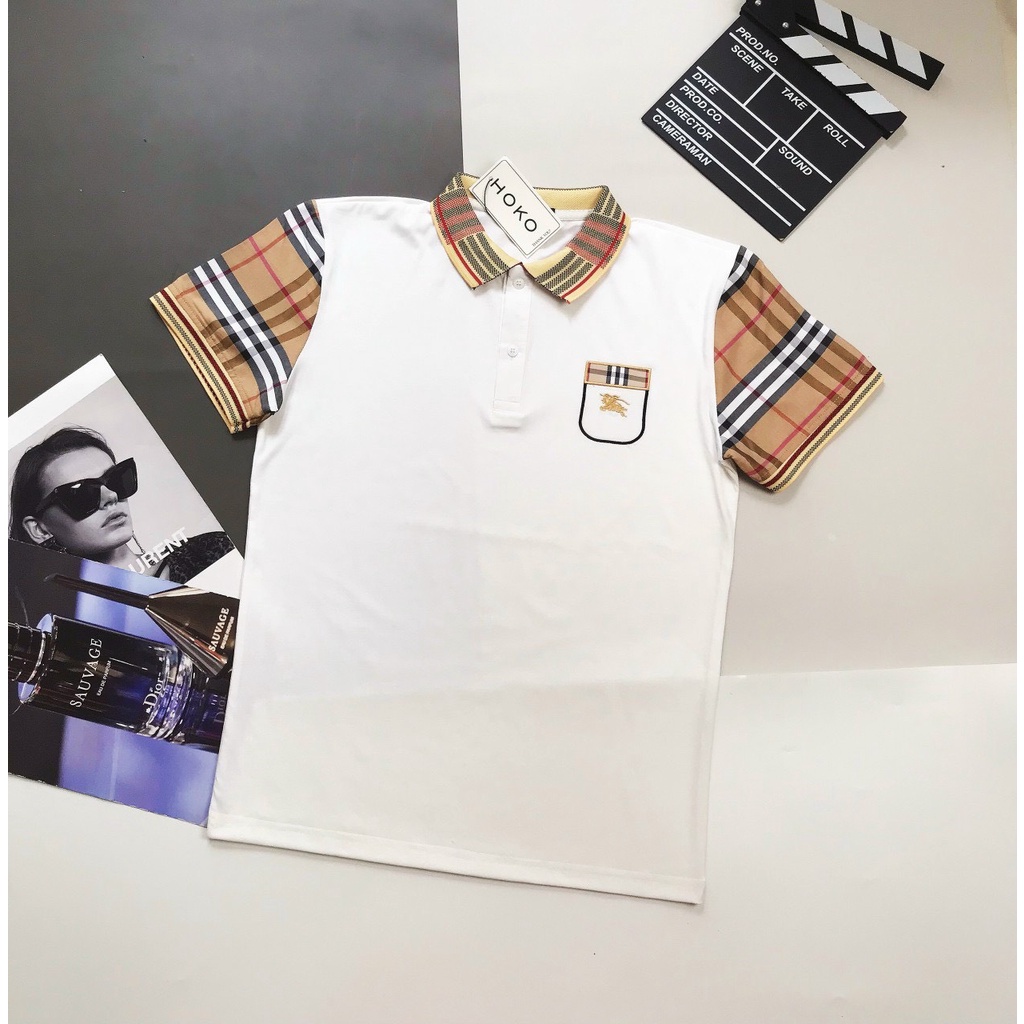 Áo thun nam ngắn tay cổ polo thêu logo BBR sang trọng vải cotton 100% mềm mịn co giãn form regular VBSHO021