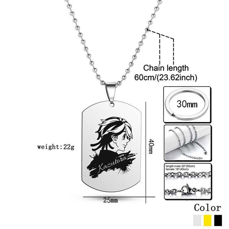 flowersqueen Vòng cổ Kim Loại Mặt Tròn Khắc Chữ Tokyo Revengers