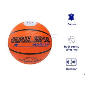 [Tặng Kim + Lưới] Bóng Rổ Cao Su  Prostar size 3 - 7 Quả bóng Rổ Geru Star Cao Su - Vicsport