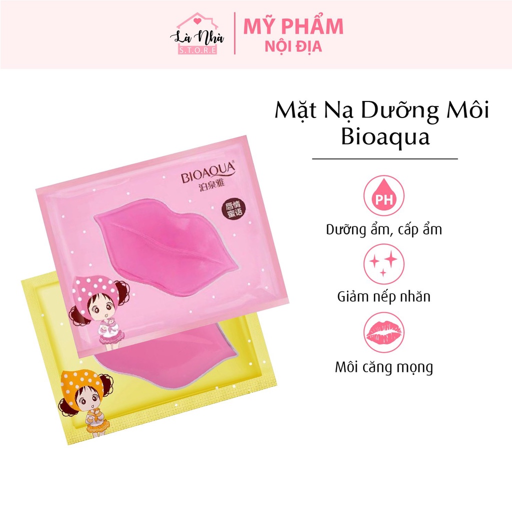 Mặt Nạ Dưỡng Môi Bioaqua hàng Nội địa Trung chính hãng giúp căng bóng, xóa thâm môi