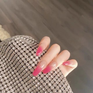 NailBox-Móng úp sẵn ombre ngọn lửa xanh neon cá tính