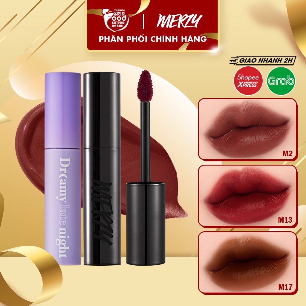 Ver Noir Son kem lì bền màu, lâu trôi Hàn Quốc Merzy Mellow Tint 4g M1,