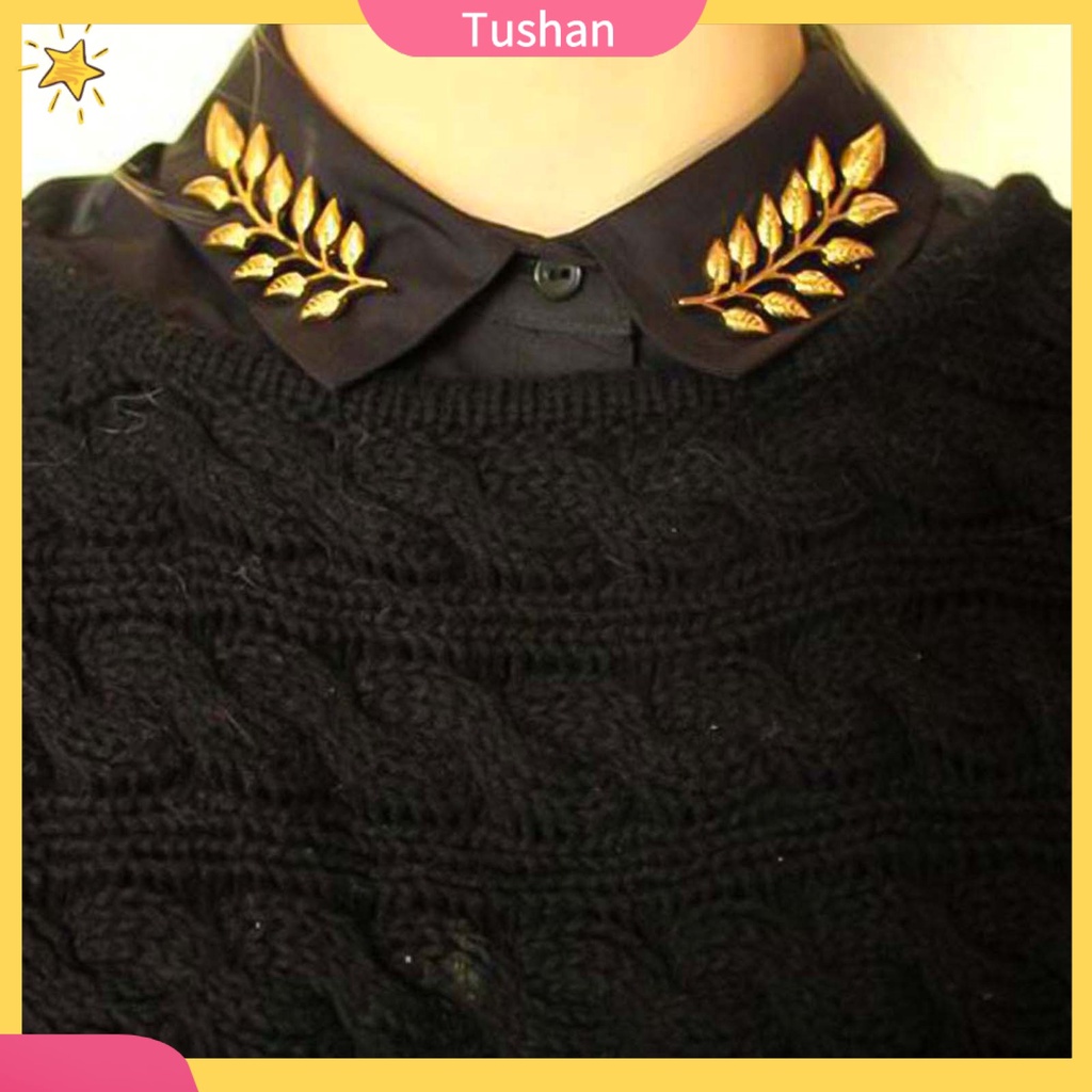 Cặp ghim cài áo sơ mi hình lá cho unisex