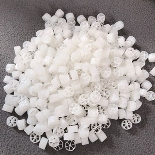 1KG Hạt Kaldnes 6 Cánh (Hạt Kanet) - Giá Thể Vi Sinh MBBR Động - Lọc Vi Sinh Hồ Cá