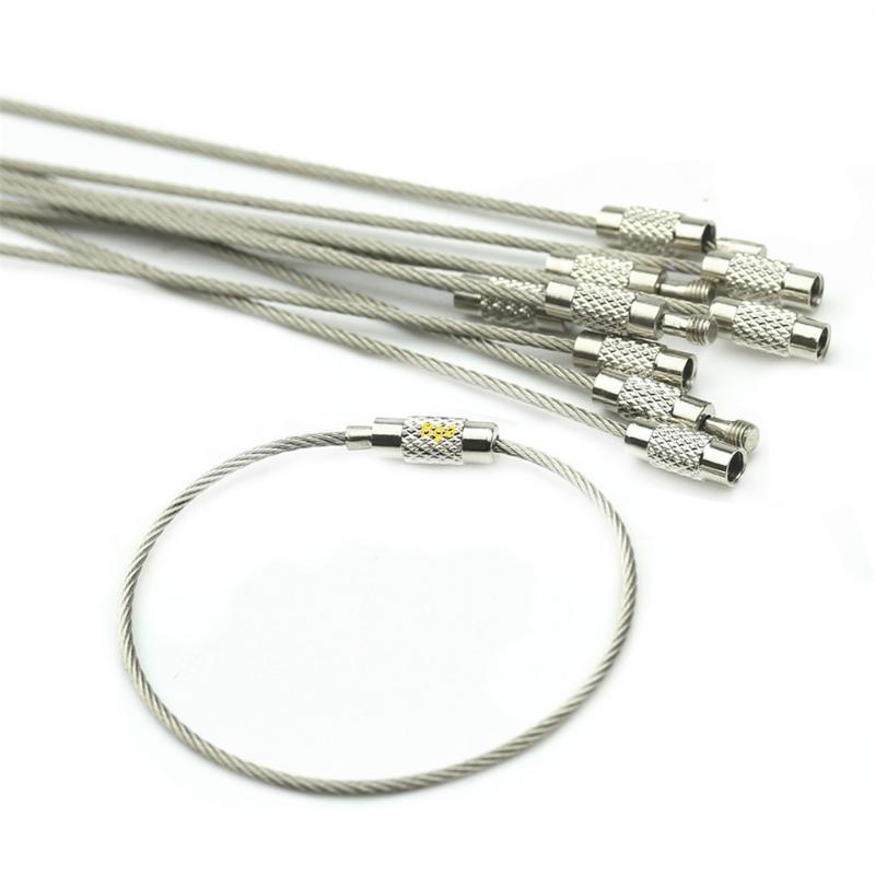 Set 10 Dây Móc Chìa Khóa Bằng Thép Không Gỉ