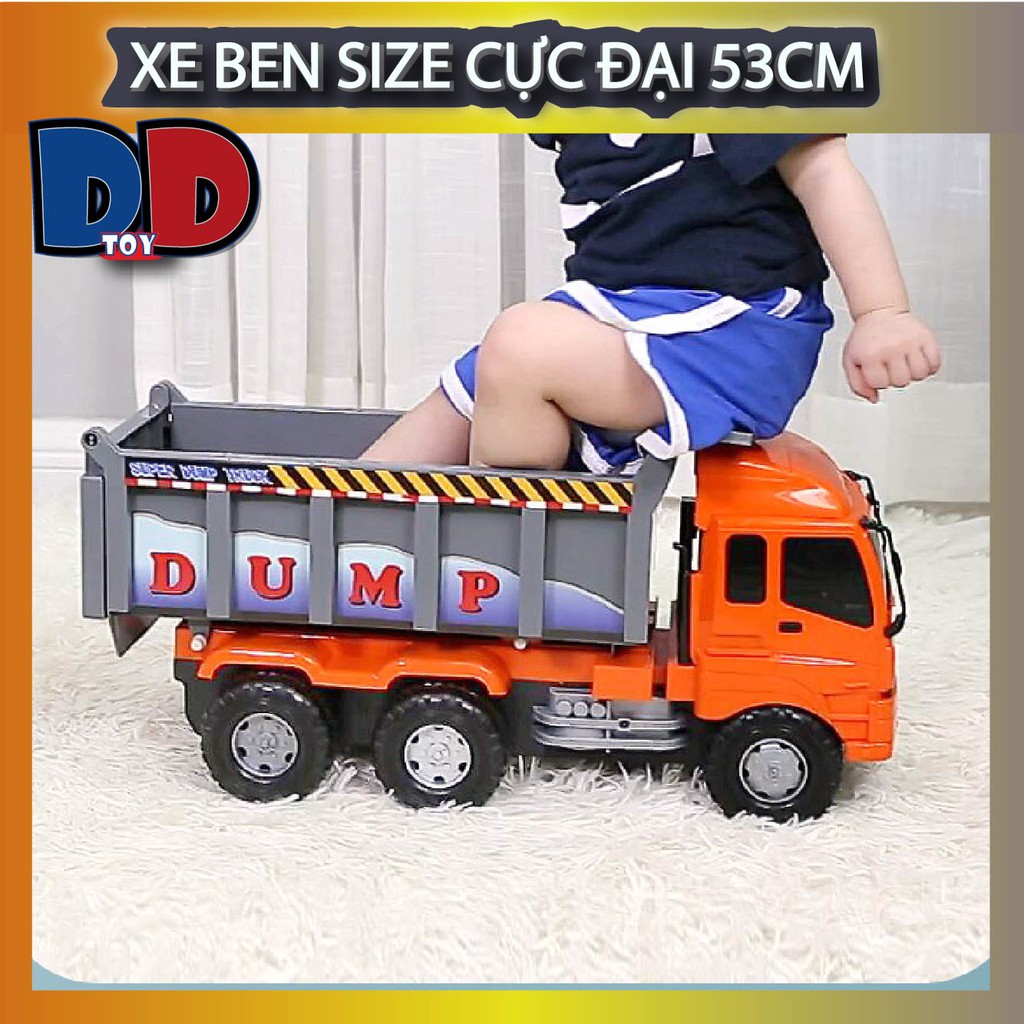 Đồ chơi mô hình Xe ô tô tải ben quán tính, tự đổ cát, sạn size đại cho bé