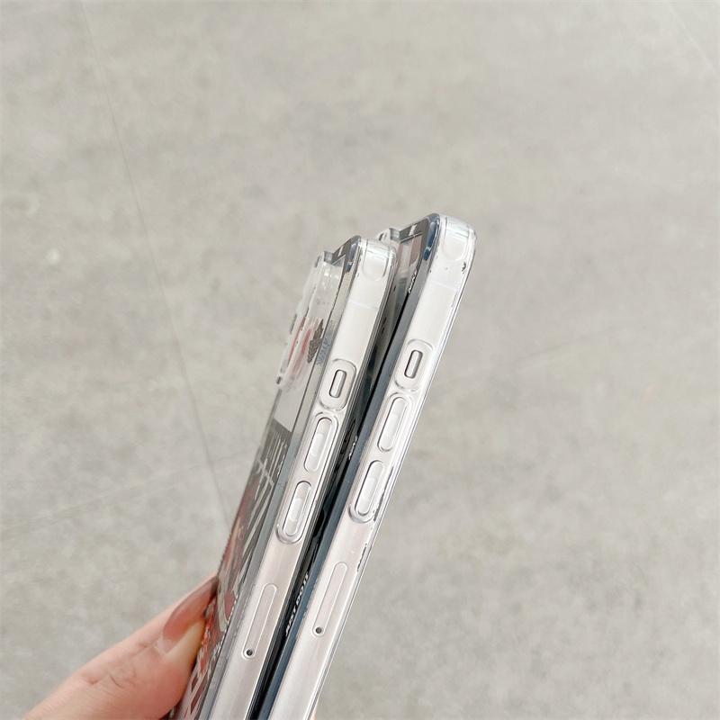 Ốp Điện Thoại Mềm Trong Suốt Chống Sốc In Họa Tiết Dễ Thương Cho iPhone 14 13 12 11 Pro Max XR X XS Max 7 8 Plus
