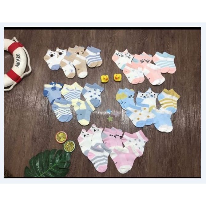 Set 5 đôi tất kids socks cổ ngắn cho bé