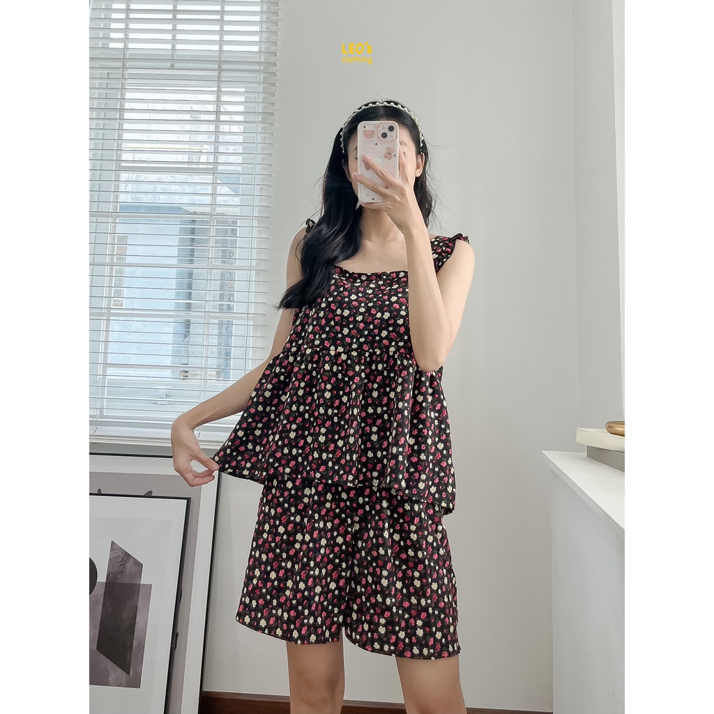 Bộ Đồ Ngủ Pijama Hai Dây Bản Lớn LEO's clothing DB12