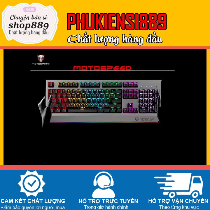 Bàn phím cơ game thủ Motospeed CK99 Gaming Keyboard LED Rainbow chống nước