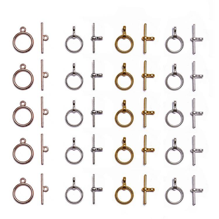 Hộp móc khóa hợp kim hình tròn kiểu tây tạng kích thước 15x2mm/12x1.5mm