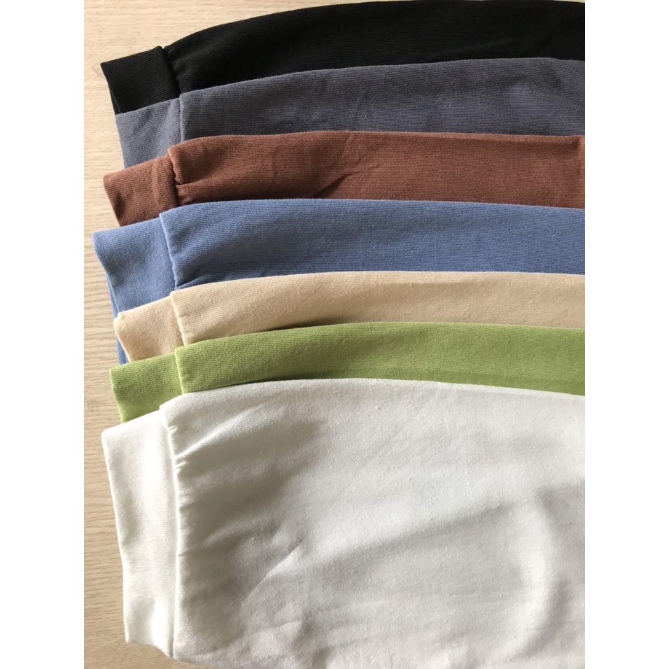 TG51 C4T5 Áo Phông Trơn Dài Tay Cotton Tay Bo Hàng Quảng Châu, Áo Phông Nam Nữ Mặc Cực Xinh