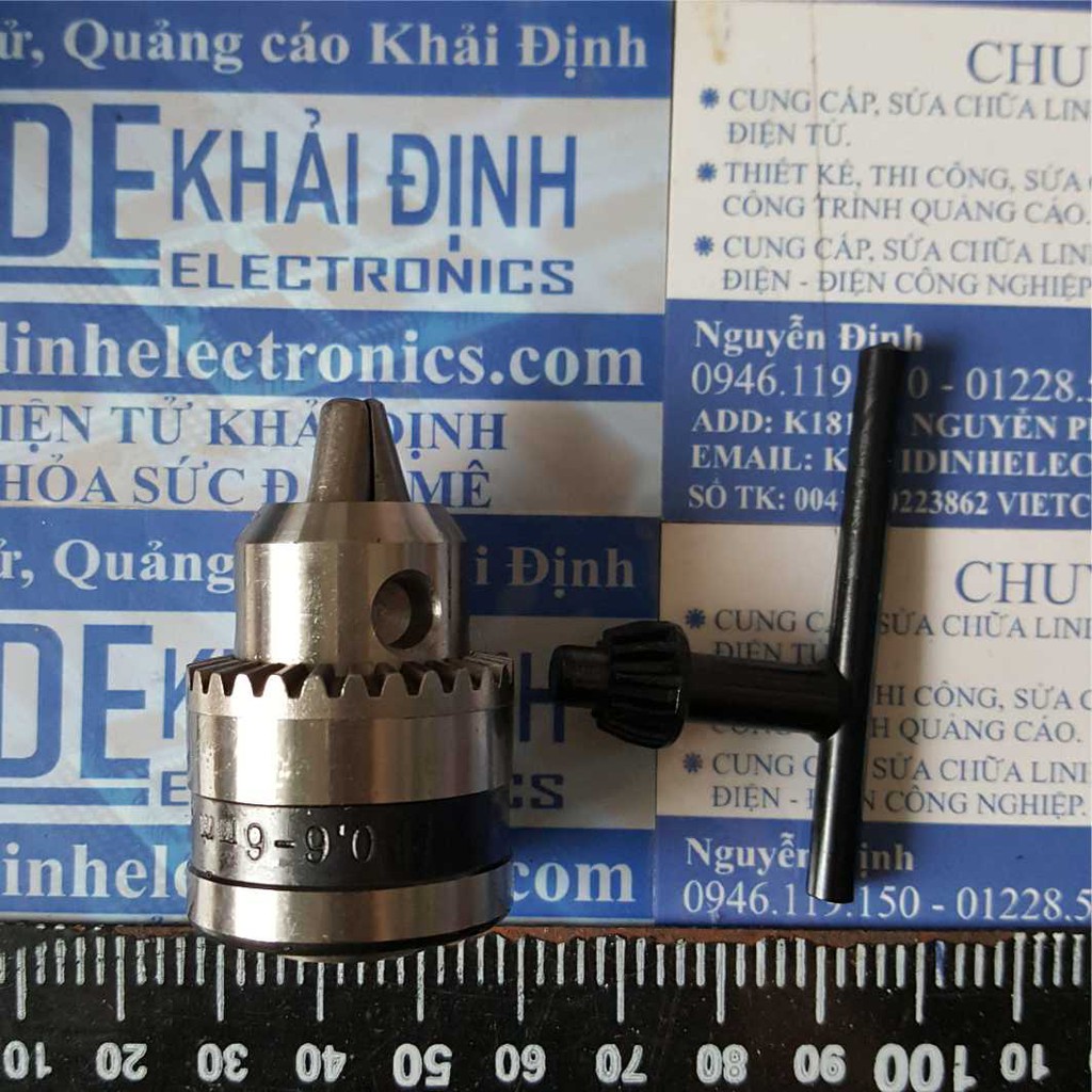 đầu chuck giữ, kẹp mũi khoan + tay mở mũi 0.6-6.0mm kde3721