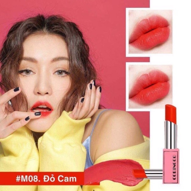 SON CORINGCO BONNY MATTE ĐỎ CAM – M08